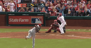 jay bruce right field defense error gif